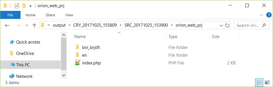compiled project